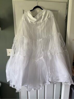 Ballgown White Layered Tulle Petticoat Skirt